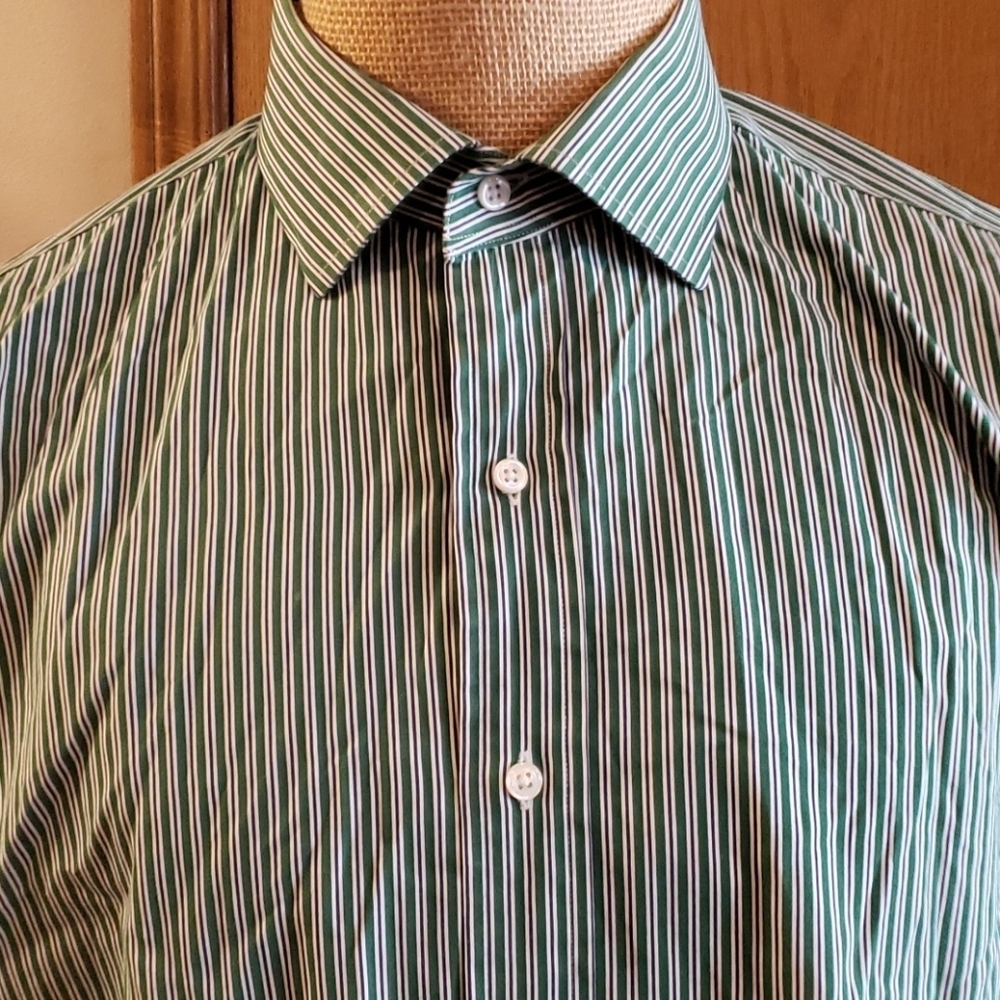 Polo Ralph Lauren green and navy striped regent